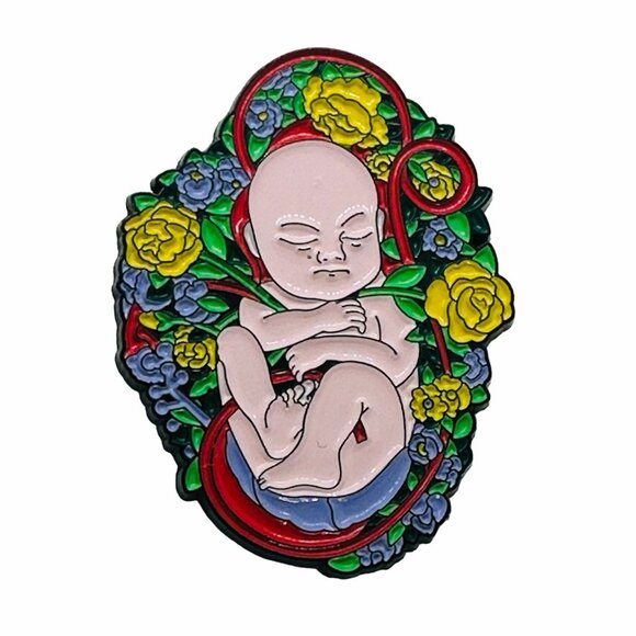✨Brooch Jewelry Fetus In The Uterus Pin Enamel Baby Anatomy✨ - Picture 4 of 5